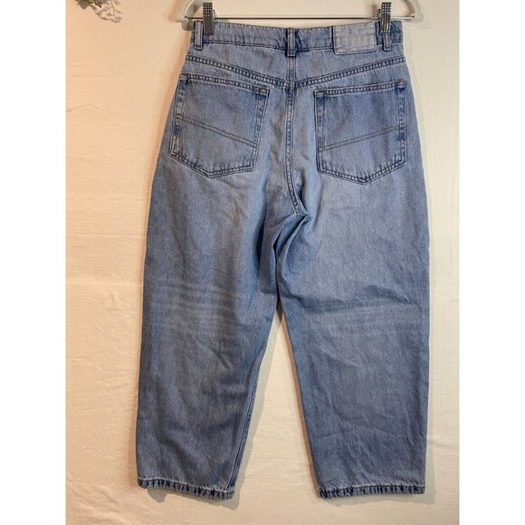 COLLUSION x004 Stepped Waistband Dad Jeans in Blue Light Size 28/26 Petite - Picture 11 of 16